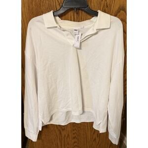 Artizia TNA Tourney Polo Longsleeve Size: Large Color: White NWT